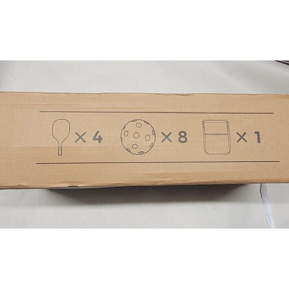 BISONCAN Pickleball Paddle Set/4 Wooden Paddles/8 Balls/1 Carry Bag - Picture 4 of 4